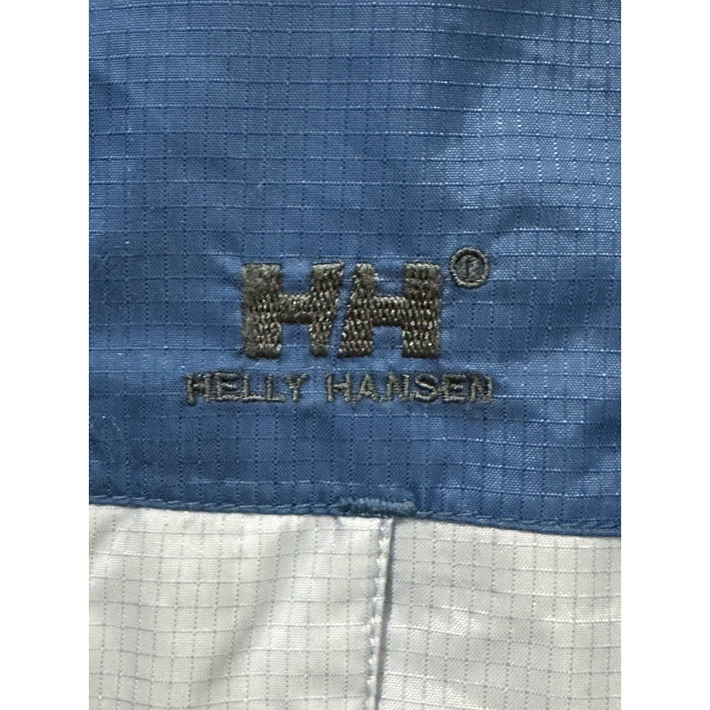 Helly Hansen Rain Jacket Mens Medium Blue Hooded Packable Helly Tech Nylon - Picture 2 of 10